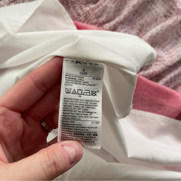 GAP Pink Paisley Color Block Smocked Midi Dress - Picture 6 of 6